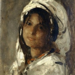 Portrait of a brunette girl